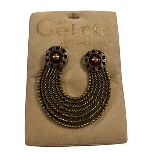 Celtic Jewellery Horseshoe Sold’or Brooch Pin Ireland Signed